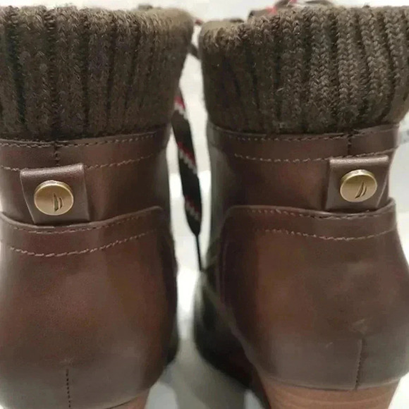 Women's NEW Nautica Brand Wedge Bootie Brown Size 11 .5 - Picture 5 of 7
